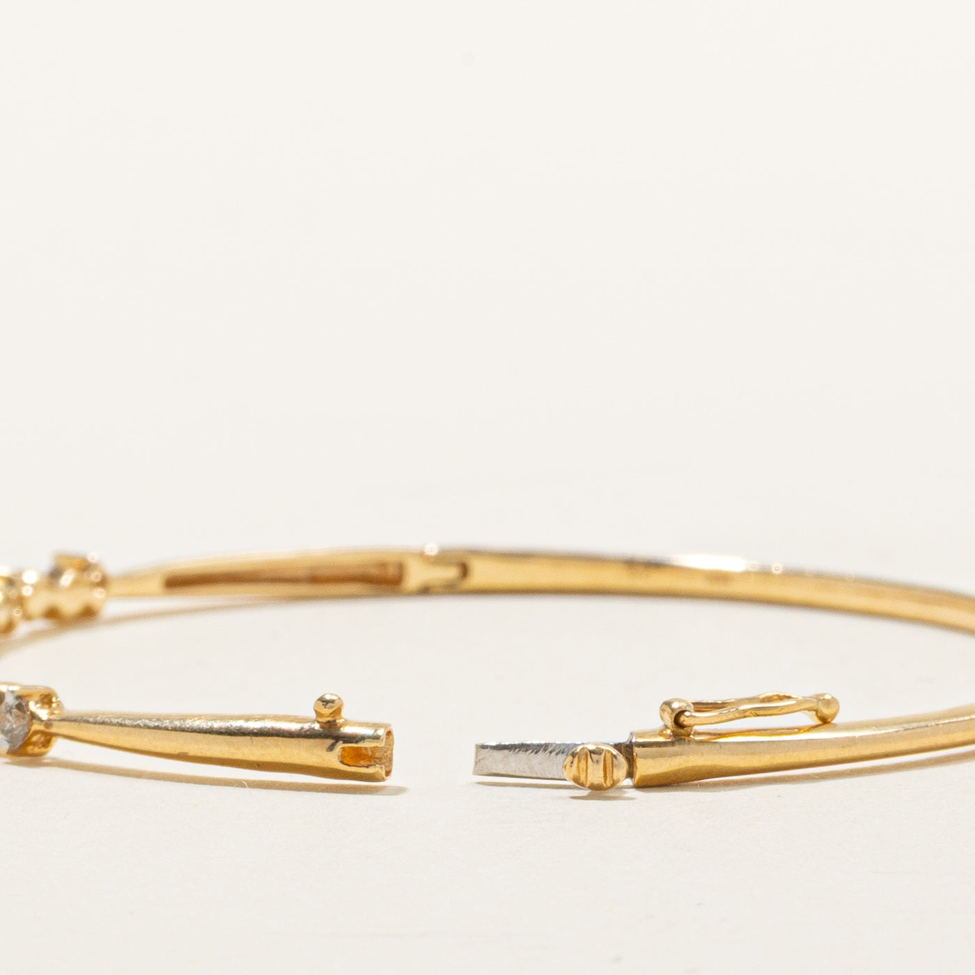 18k Diamond Geometric Wave Bangle | 0.36ctw | 7"