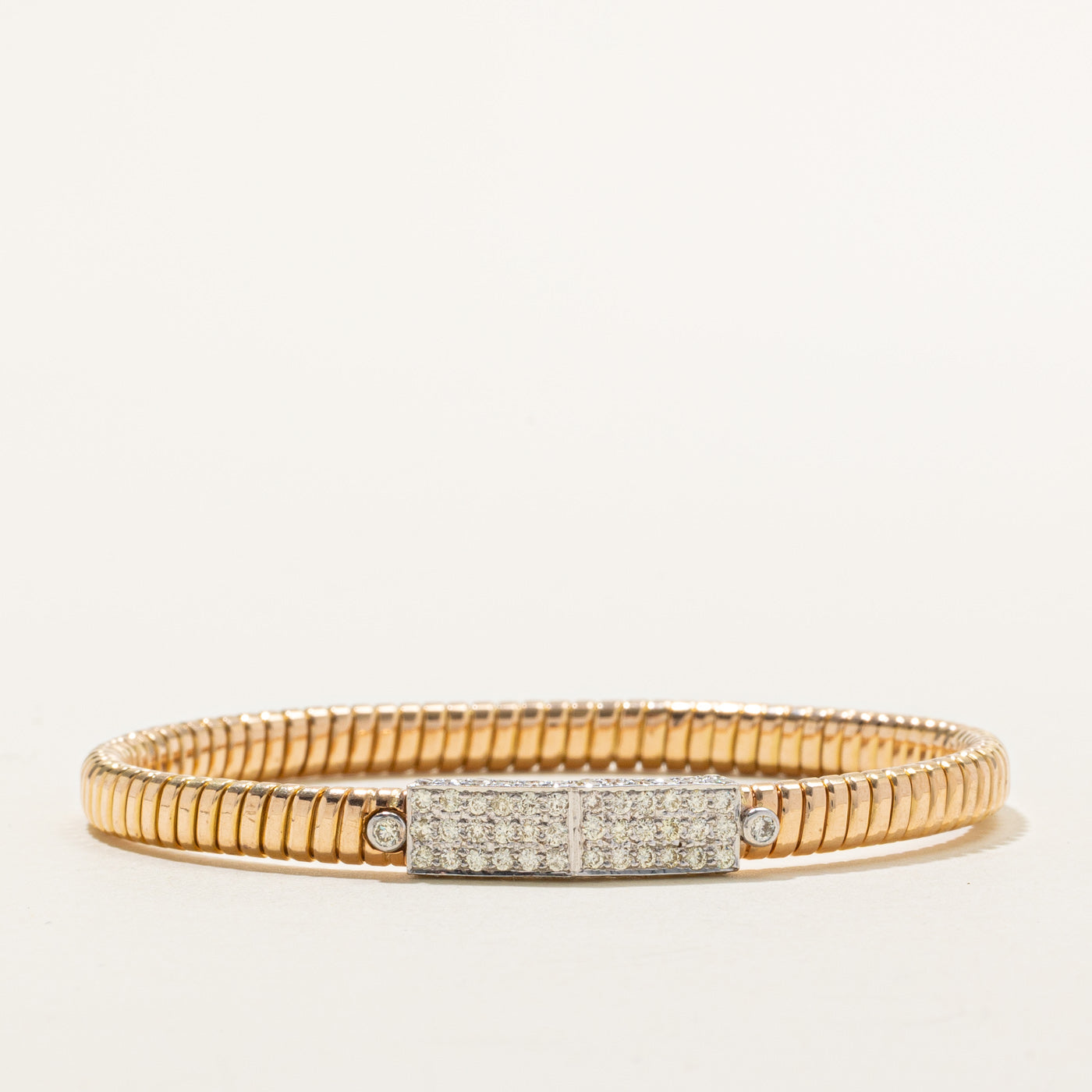 18K Diamond Bar Snake Chain Bracelet | 1.00ctw | 7.25"