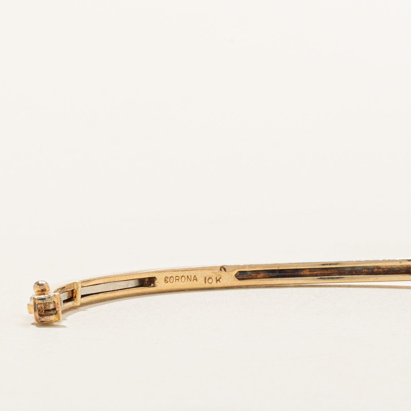 10K Champagne Diamond Woven Crossover Bangle | 0.36ctw | 7.5"