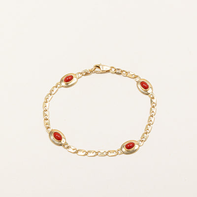 Italian Pink Coral Bracelet | 1.30ctw | 7.25