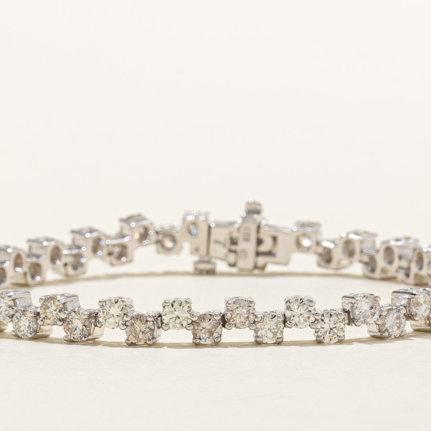 18k White Gold Diamond Tennis Bracelet | 6.00ctw | 7"