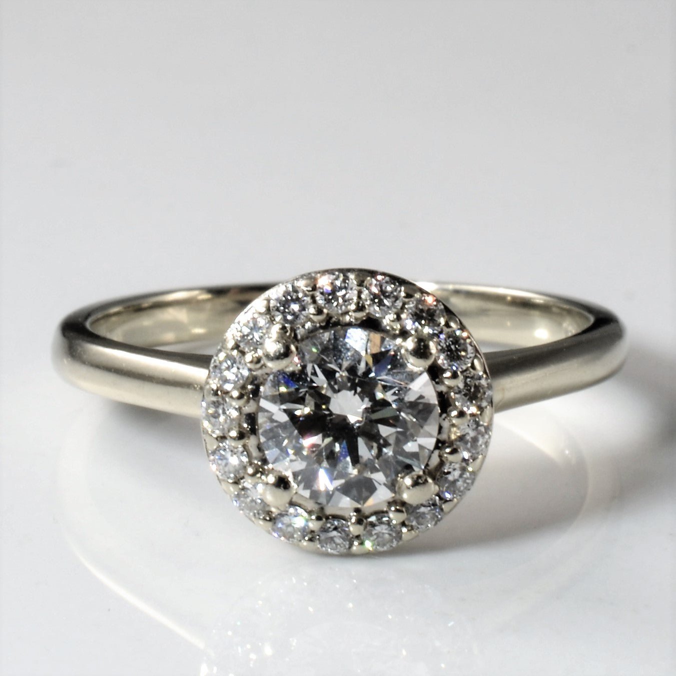 'Brilliant Earth' Diamond Halo Engagement Ring | 0.96ctw | SZ 6.5 | - 100 Ways