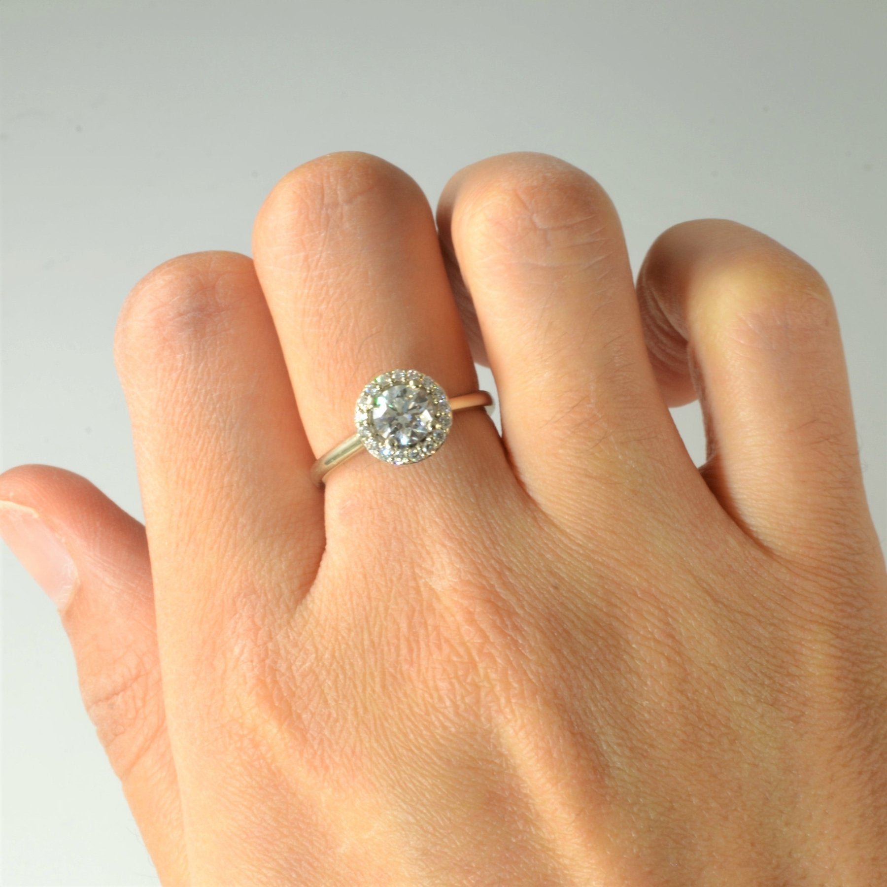 'Brilliant Earth' Diamond Halo Engagement Ring | 0.96ctw | SZ 6.5 | - 100 Ways