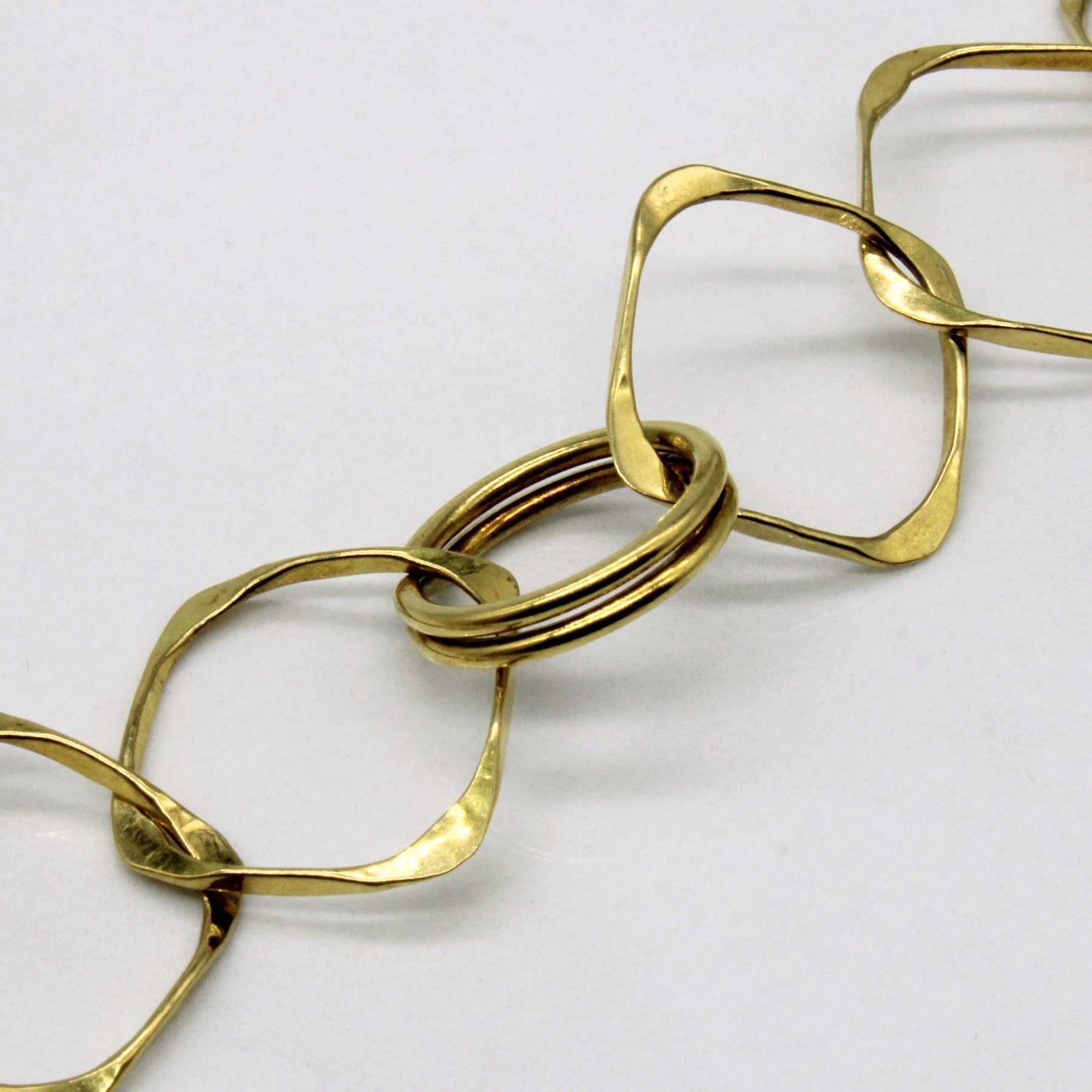 'Brinkhaus' 18k Yellow Gold Soft Square Link Necklace | 36" | - 100 Ways