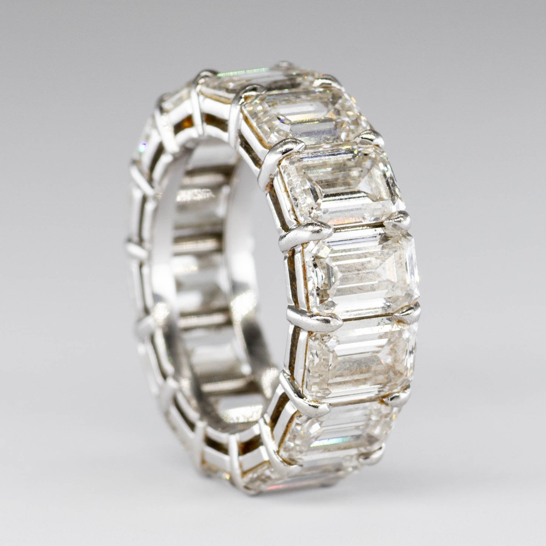 'Brinkhaus' GIA Certified Emerald Cut Diamond Eternity Band | 14.46 ctw| SZ 6.25 - 100 Ways