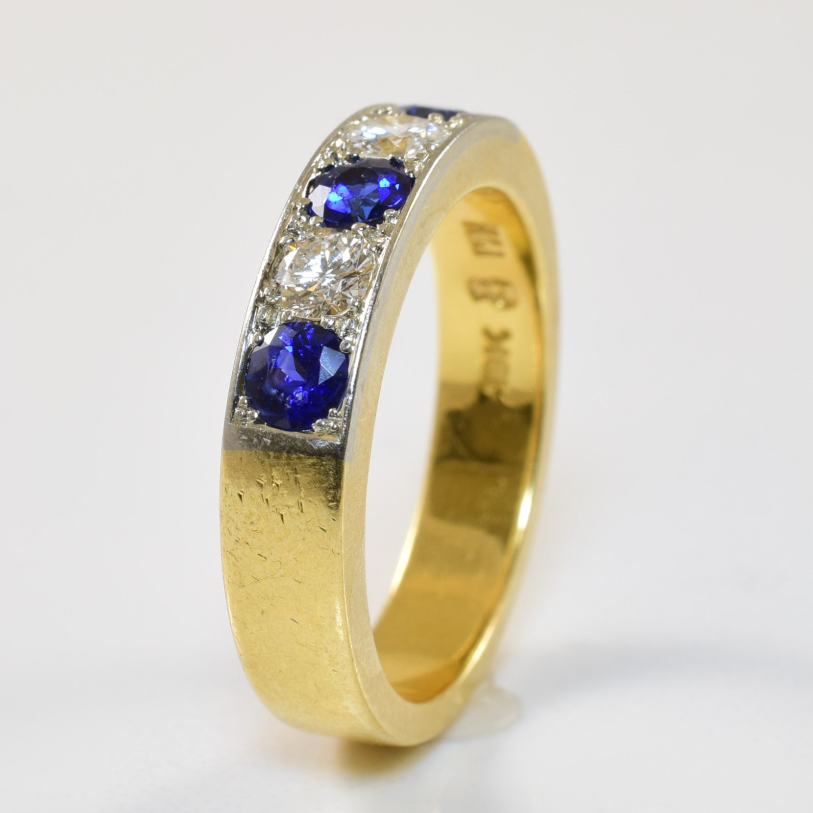 'Brinkhaus' Sapphire & Diamond Band | 0.60ctw, 0.32ctw | SZ 7.5 | - 100 Ways