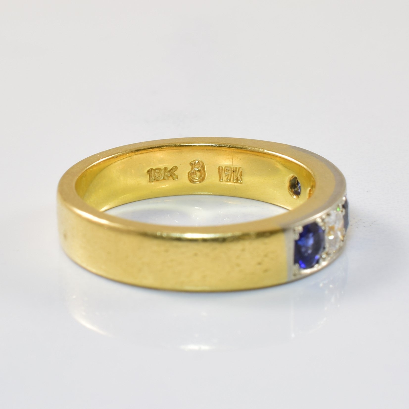 'Brinkhaus' Sapphire & Diamond Band | 0.60ctw, 0.32ctw | SZ 7.5 | - 100 Ways