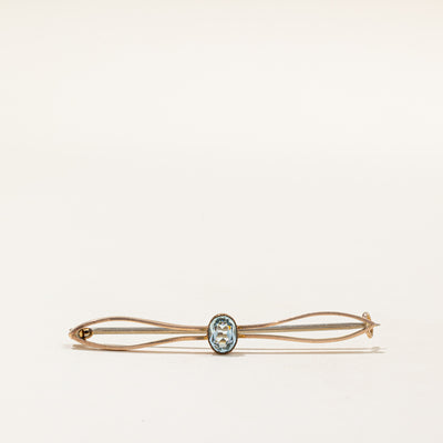 Vintage Paste Glass Brooch | 0.65ct |