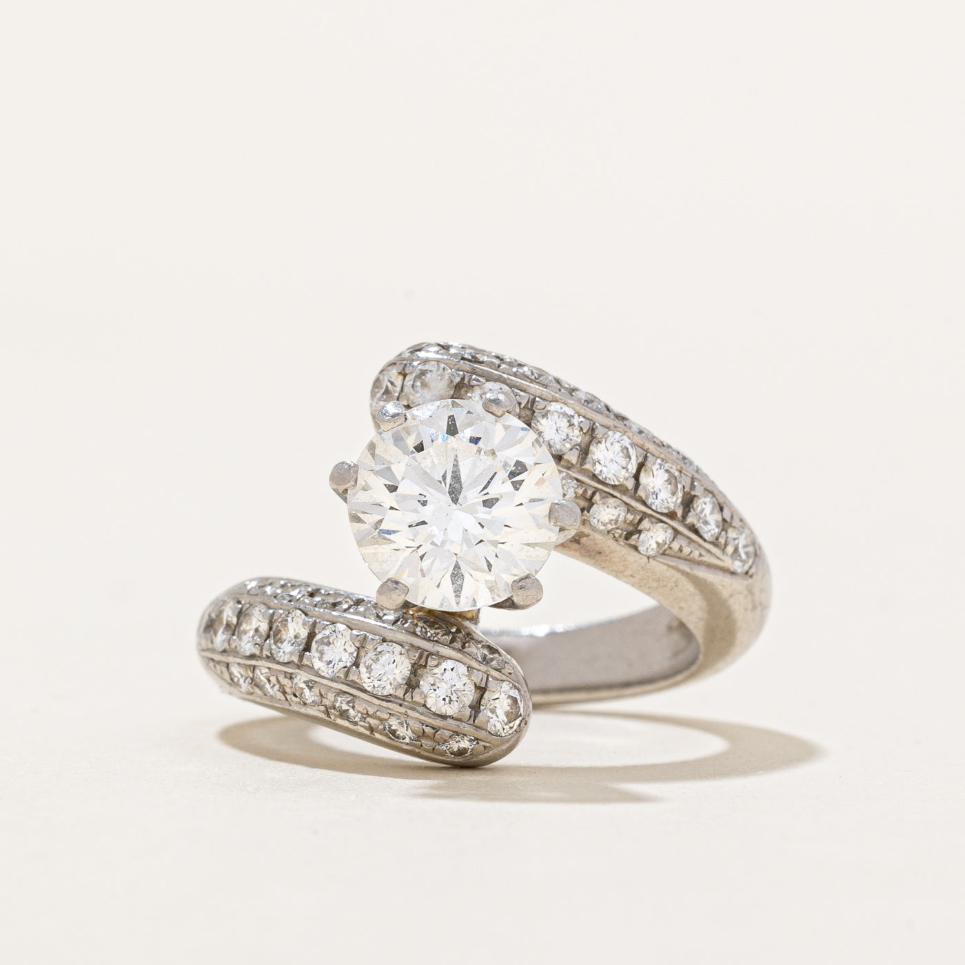 diamond bypass set engagement ring from 100 ways sustainable collection of proposal rings