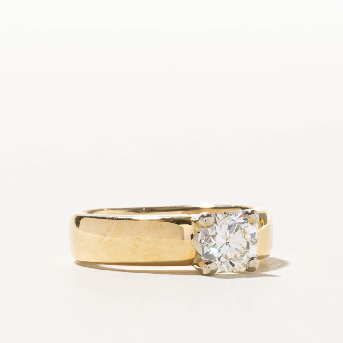 14k Solitaire Diamond Engagement Ring | 0.95ct SI1 I-J | SZ 4.75