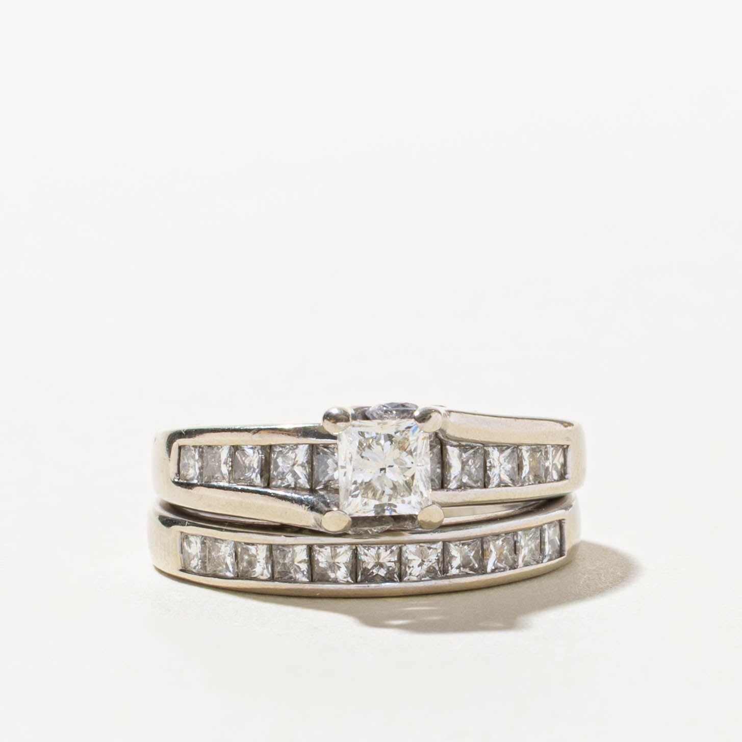 14k Channel Set Princess Cut Diamond Soldered Ring | 2.07ctw | 4.70mm | SZ 7
