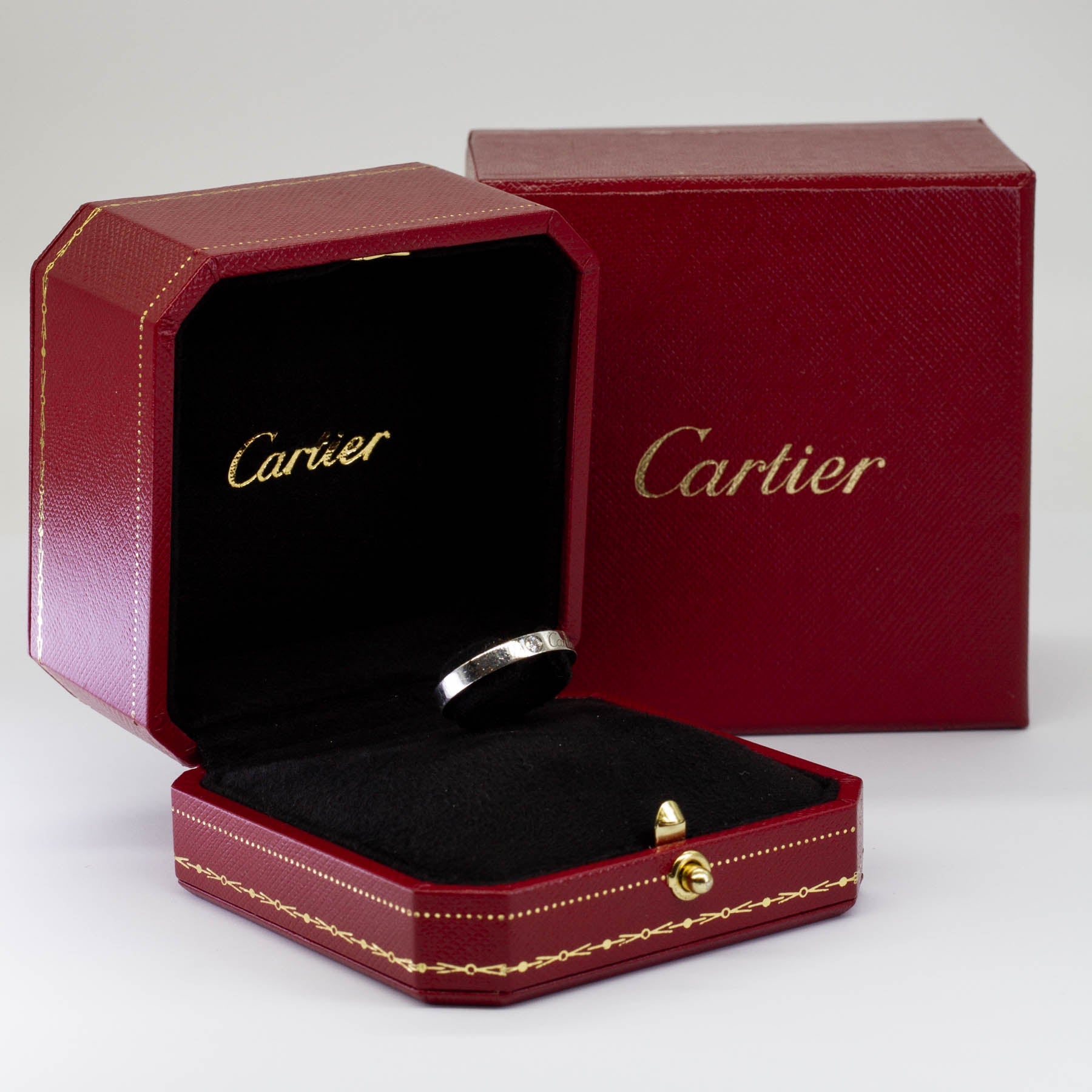 'Cartier' C de Cartier Diamond Ring in Platinum | Sz 6 - 100 Ways