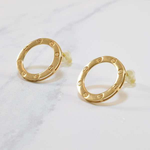'Cartier' Inspired Circle Stud Earrings |