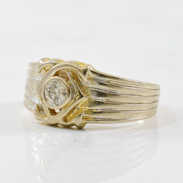 'Cartier' Inspired Diamond Bezel Ring | 0.14ctw | SZ 6.25 |