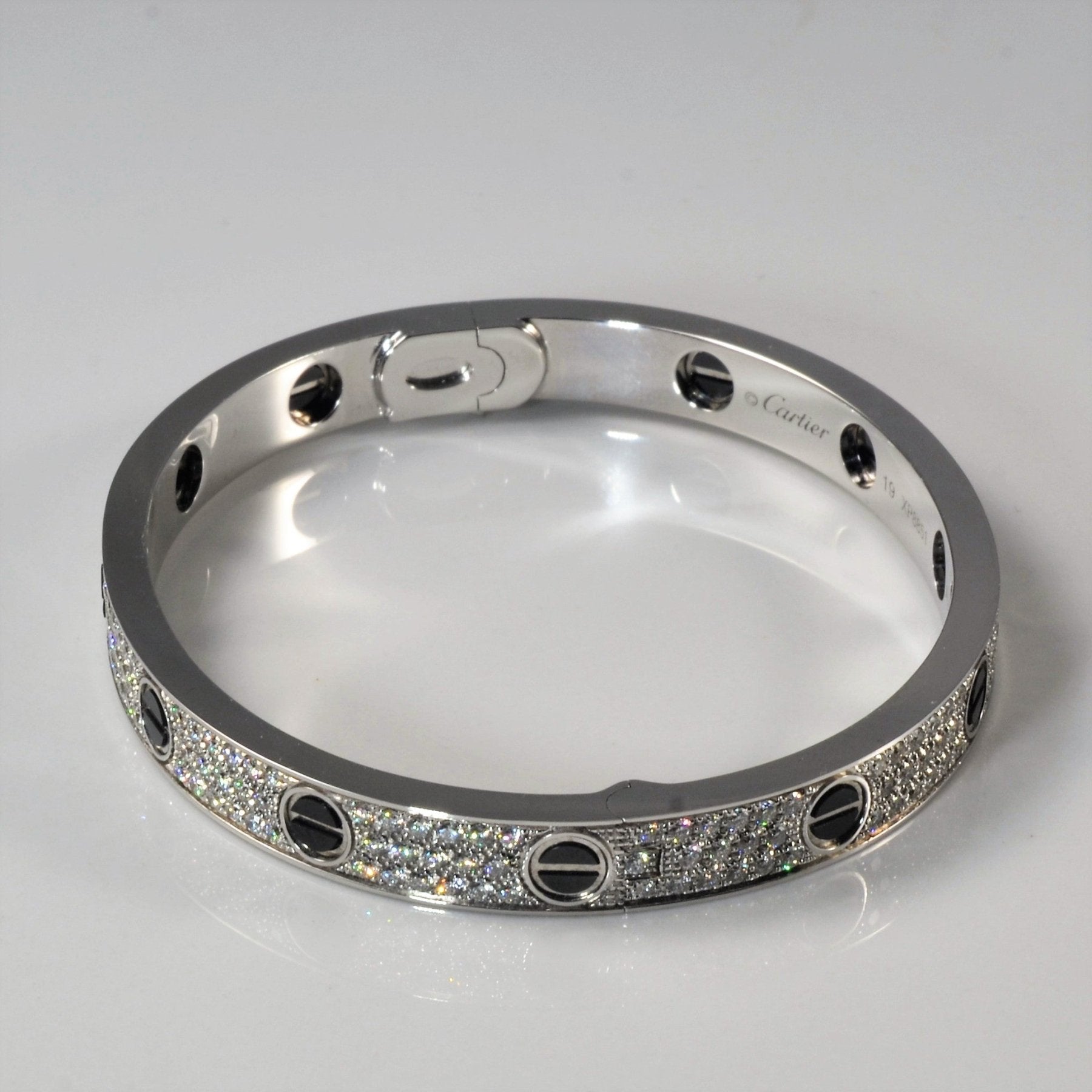 'Cartier' Love Bracelet, Diamond-Paved, Ceramic | 1.99ctw | 7" | - 100 Ways