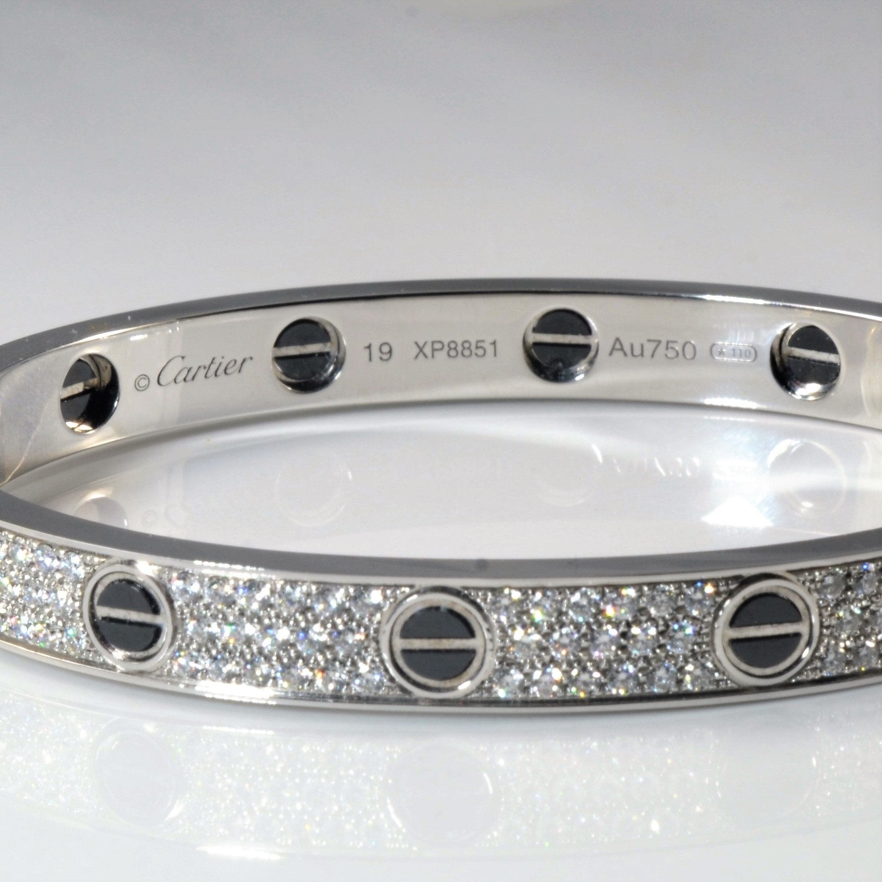 'Cartier' Love Bracelet, Diamond-Paved, Ceramic | 1.99ctw | 7" | - 100 Ways