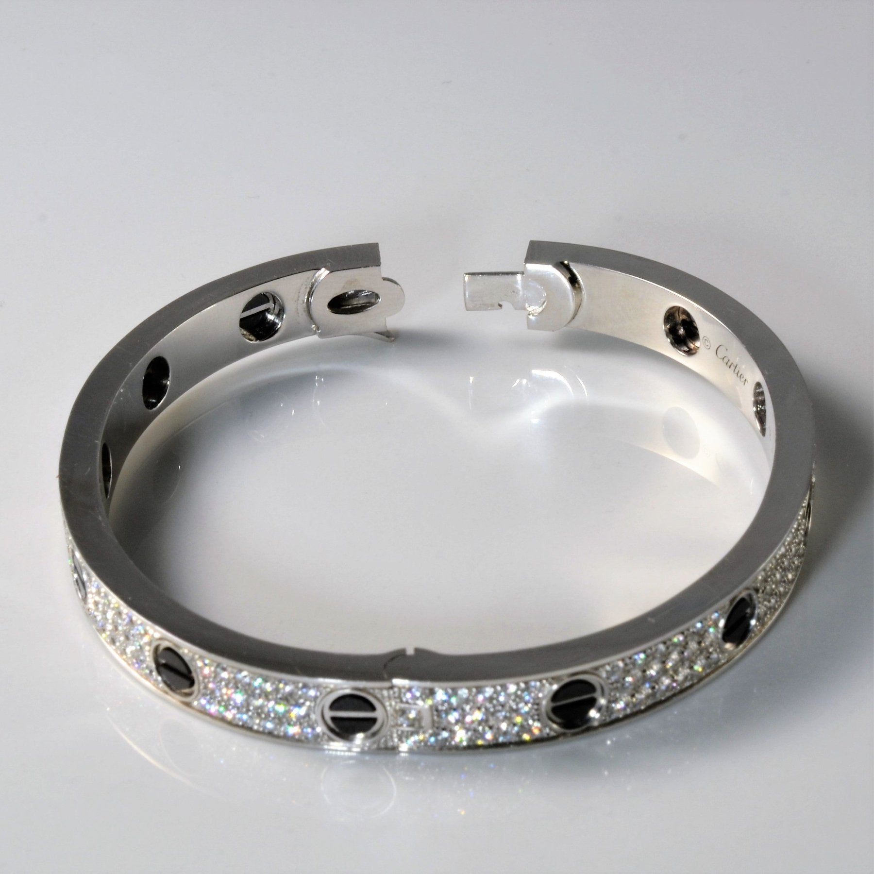 'Cartier' Love Bracelet, Diamond-Paved, Ceramic | 1.99ctw | 7" | - 100 Ways