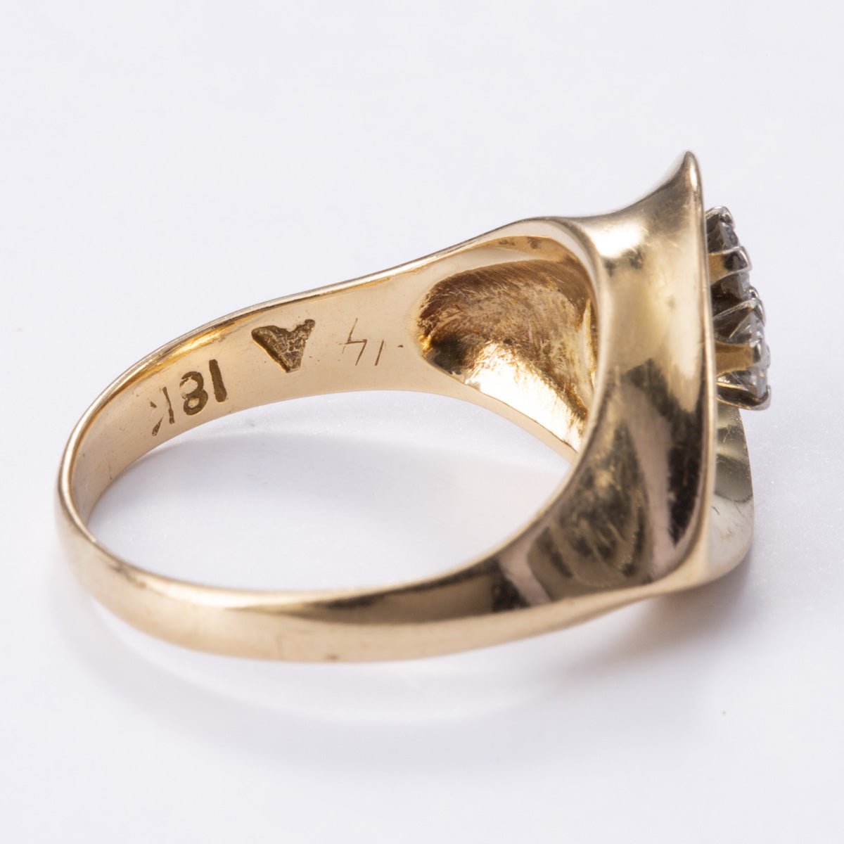 'Cavelti' 18k Yellow Gold Diamond Ring | 0.14ctw | Sz 3.5 - 100 Ways