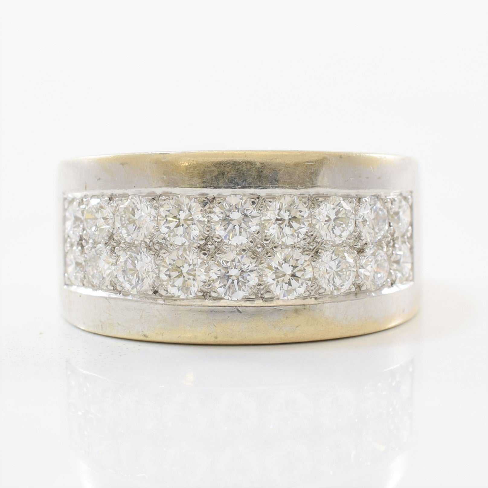 'Cavelti' Double Row Pave Diamond Band | 1.26ctw | SZ 9 | - 100 Ways