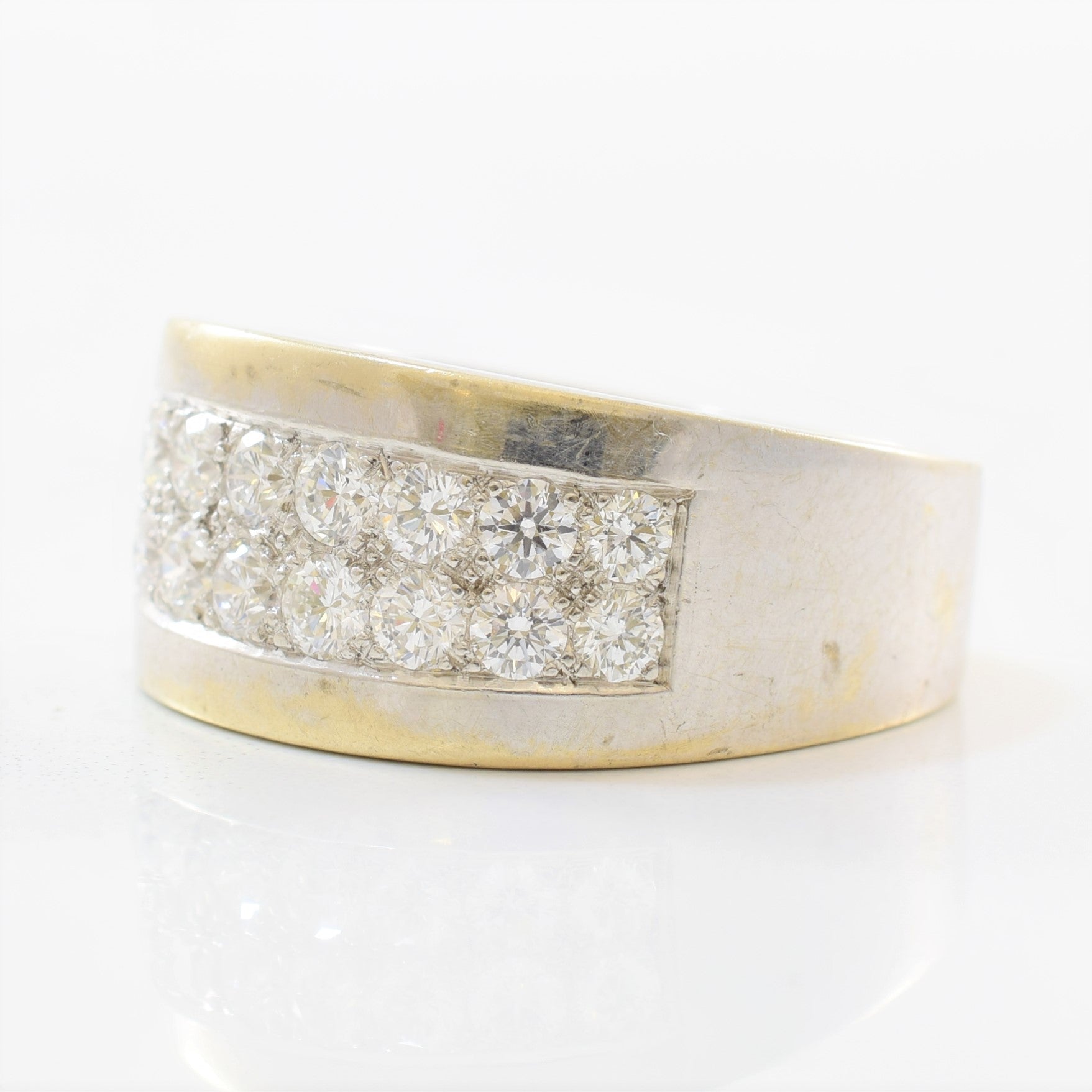 'Cavelti' Double Row Pave Diamond Band | 1.26ctw | SZ 9 | - 100 Ways