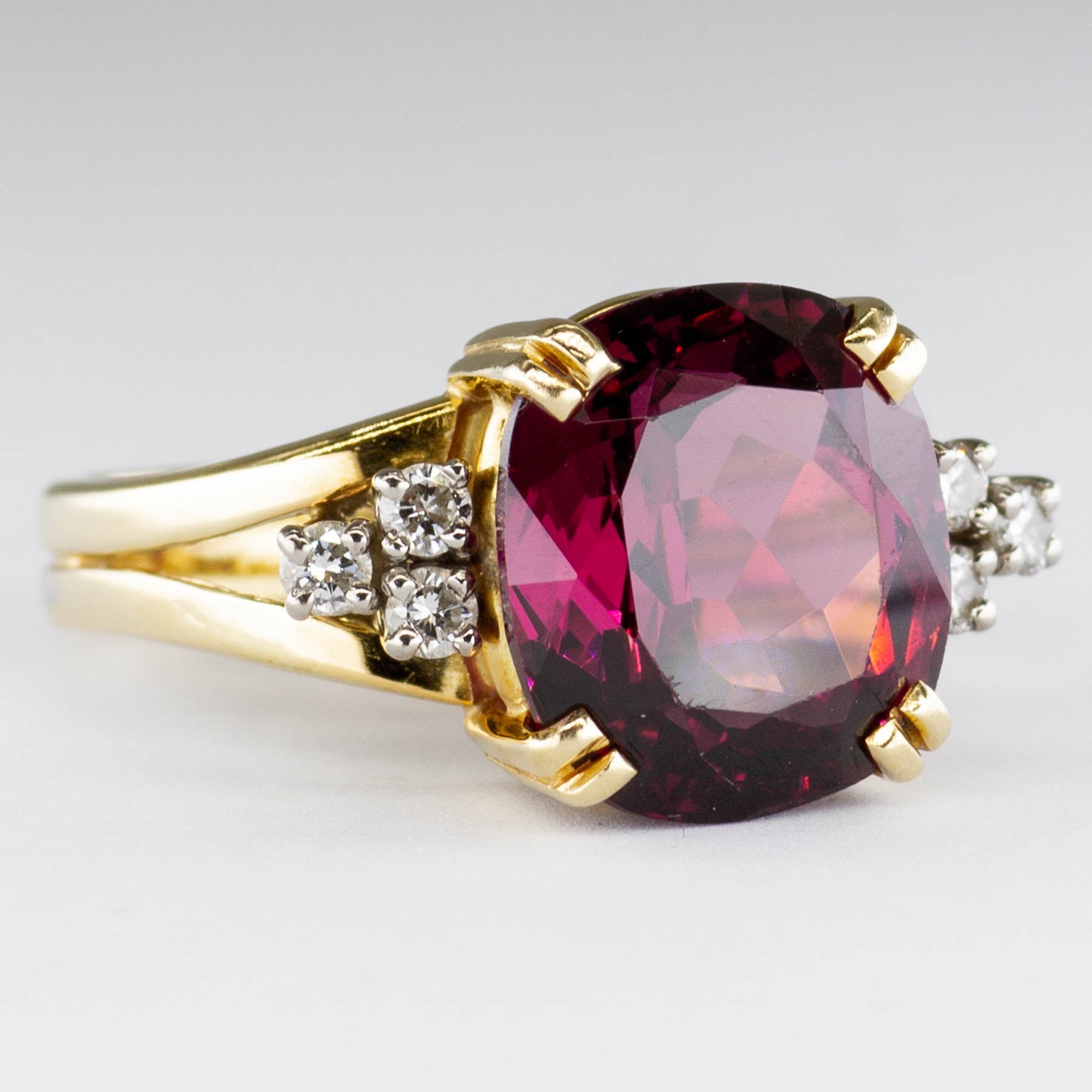'Cavelti' Garnet and Diamond Ring | 6.15ct | 0.15ctw | SZ 5.75 - 100 Ways