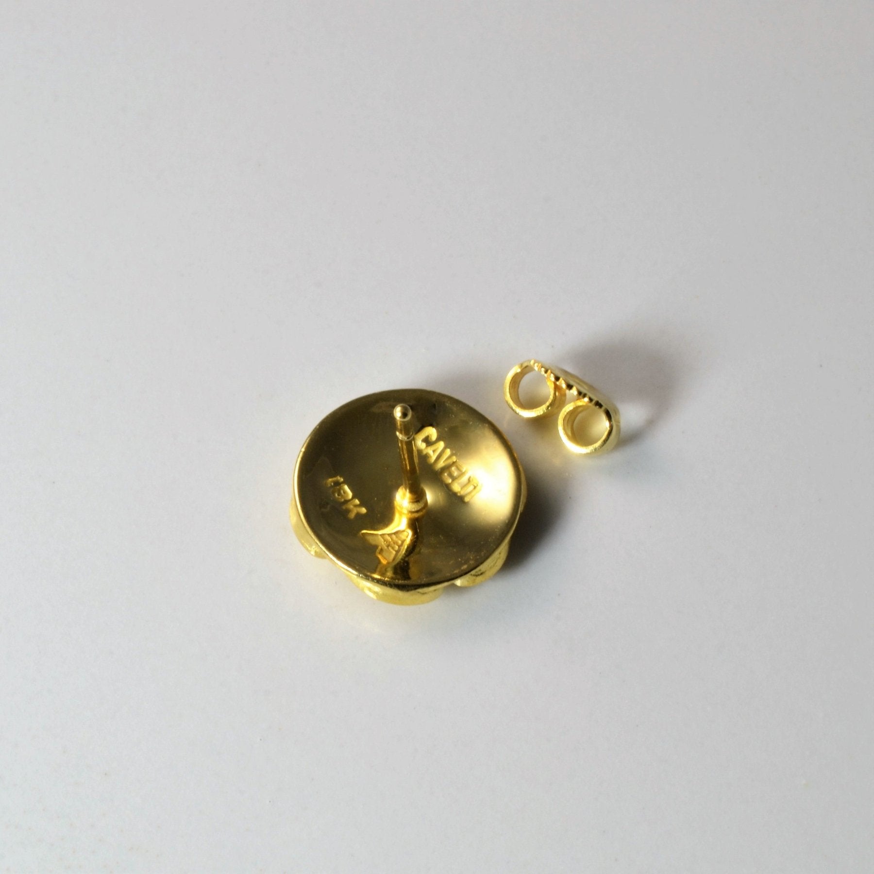 'Cavelti' Gold Button Stud Earrings | - 100 Ways