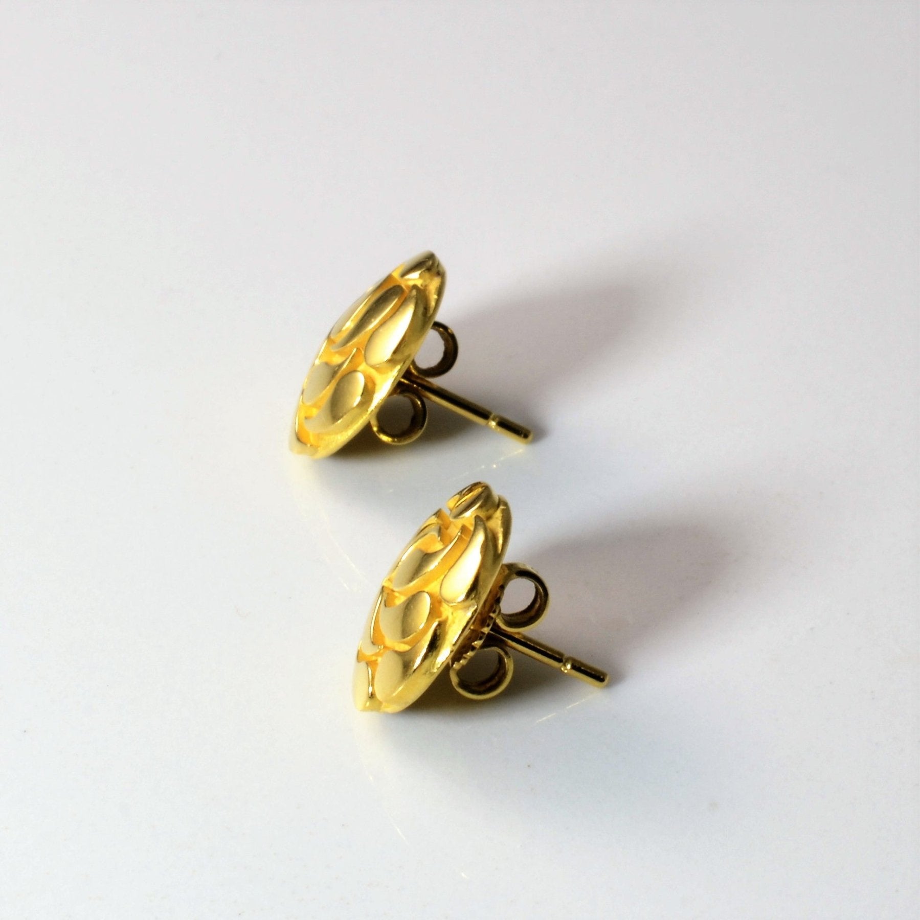 'Cavelti' Gold Button Stud Earrings | - 100 Ways