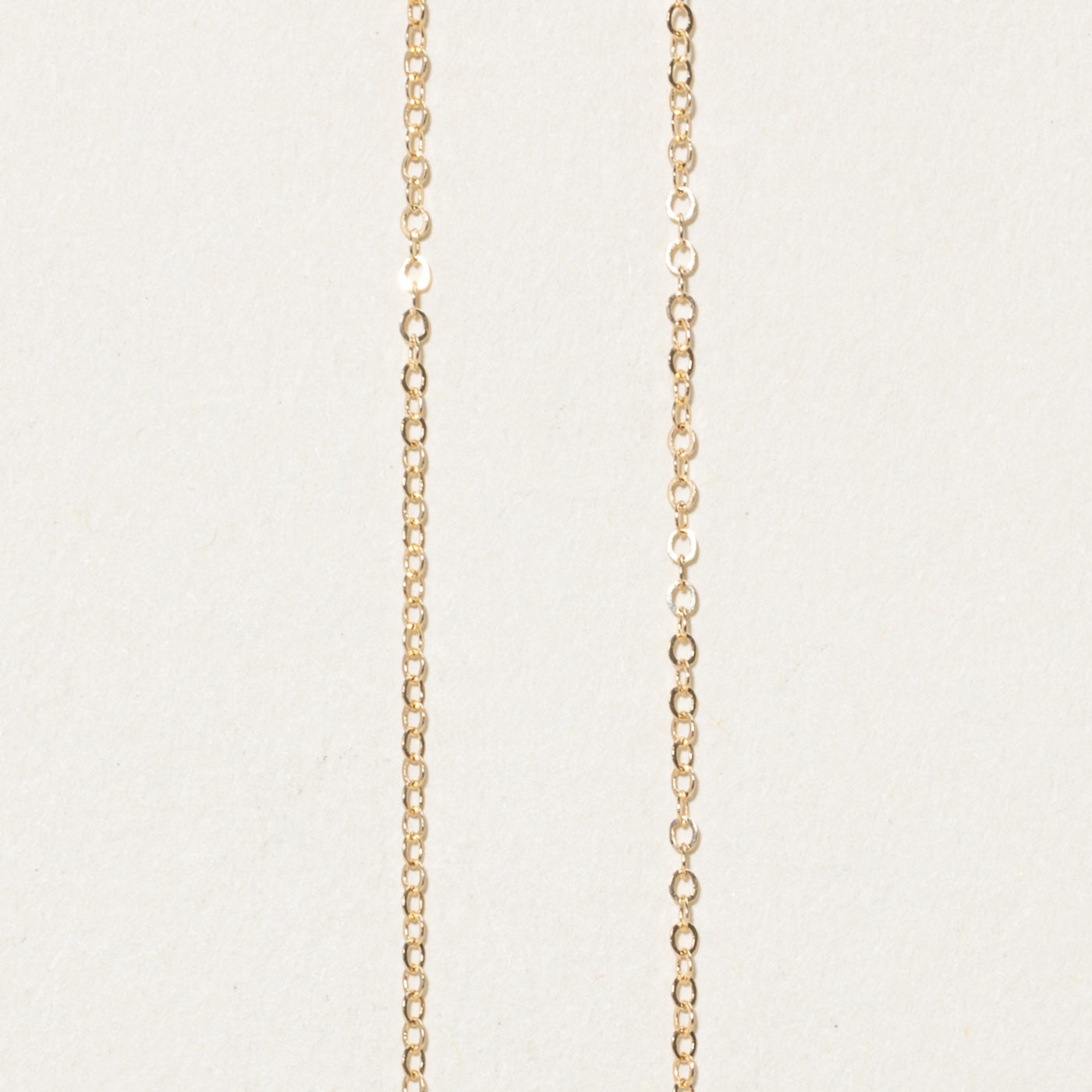 10k Belcher Set Diamond Pendant Necklace | 15"