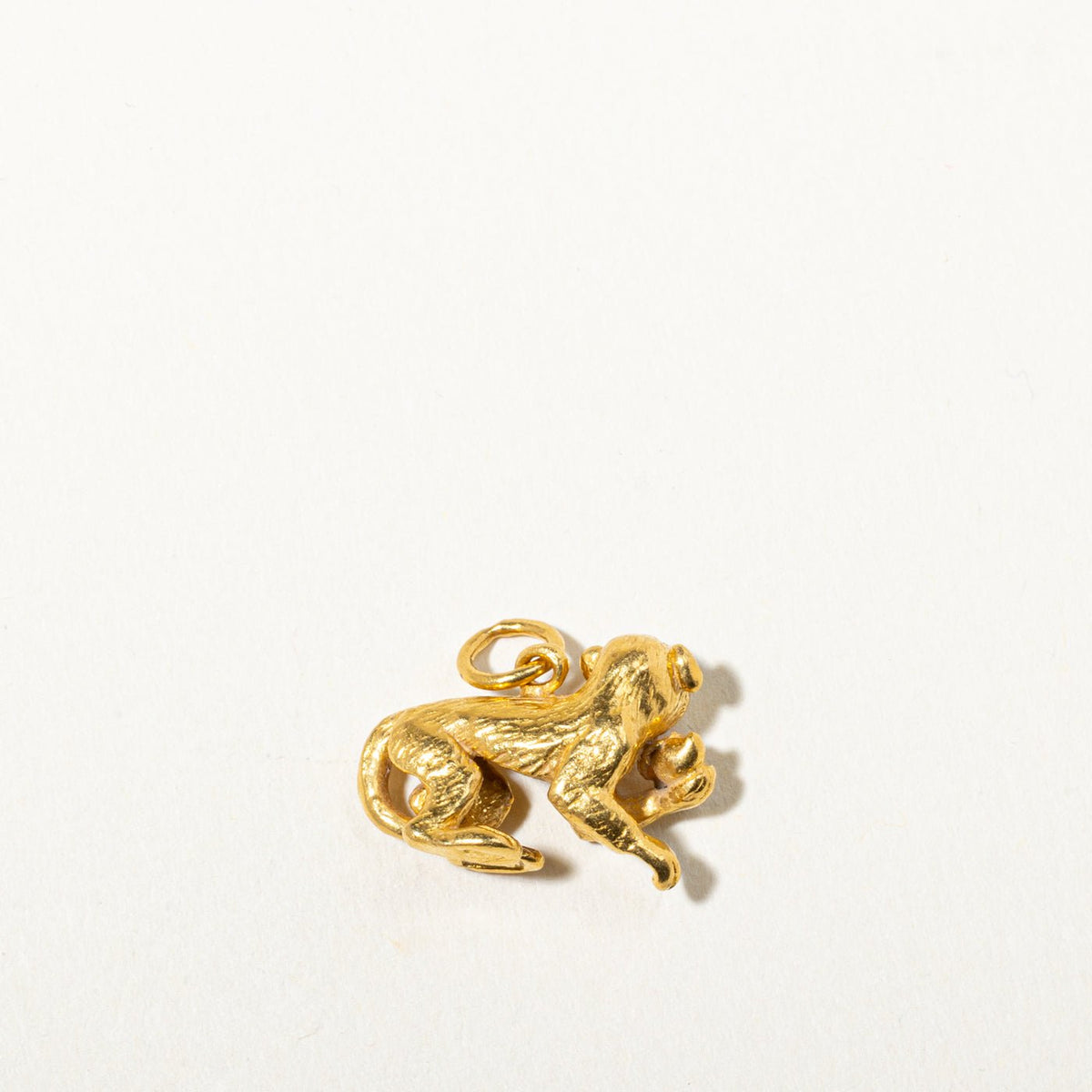 24k Yellow Gold Monkey Charm