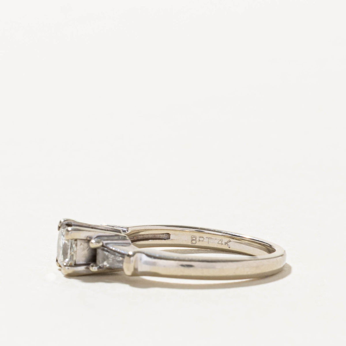 14k Princess Cut Diamond with Accents Engagement Ring | 0.58ctw | SZ 4
