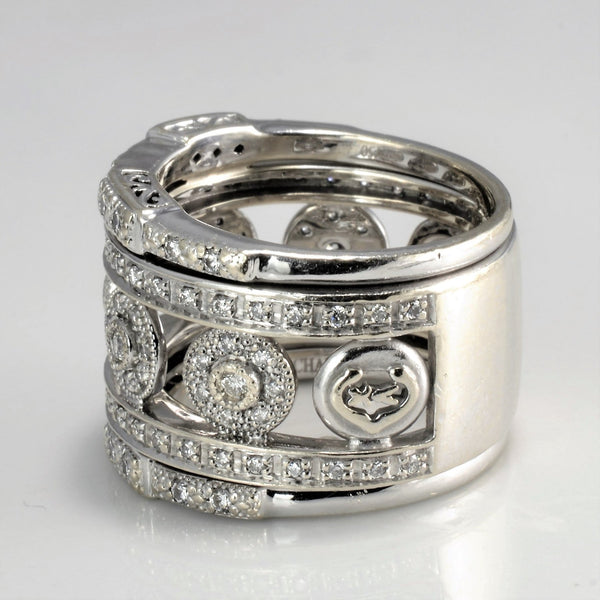 'Charriol' Diamond Wide Ring | 0.70 ctw, SZ 7 |