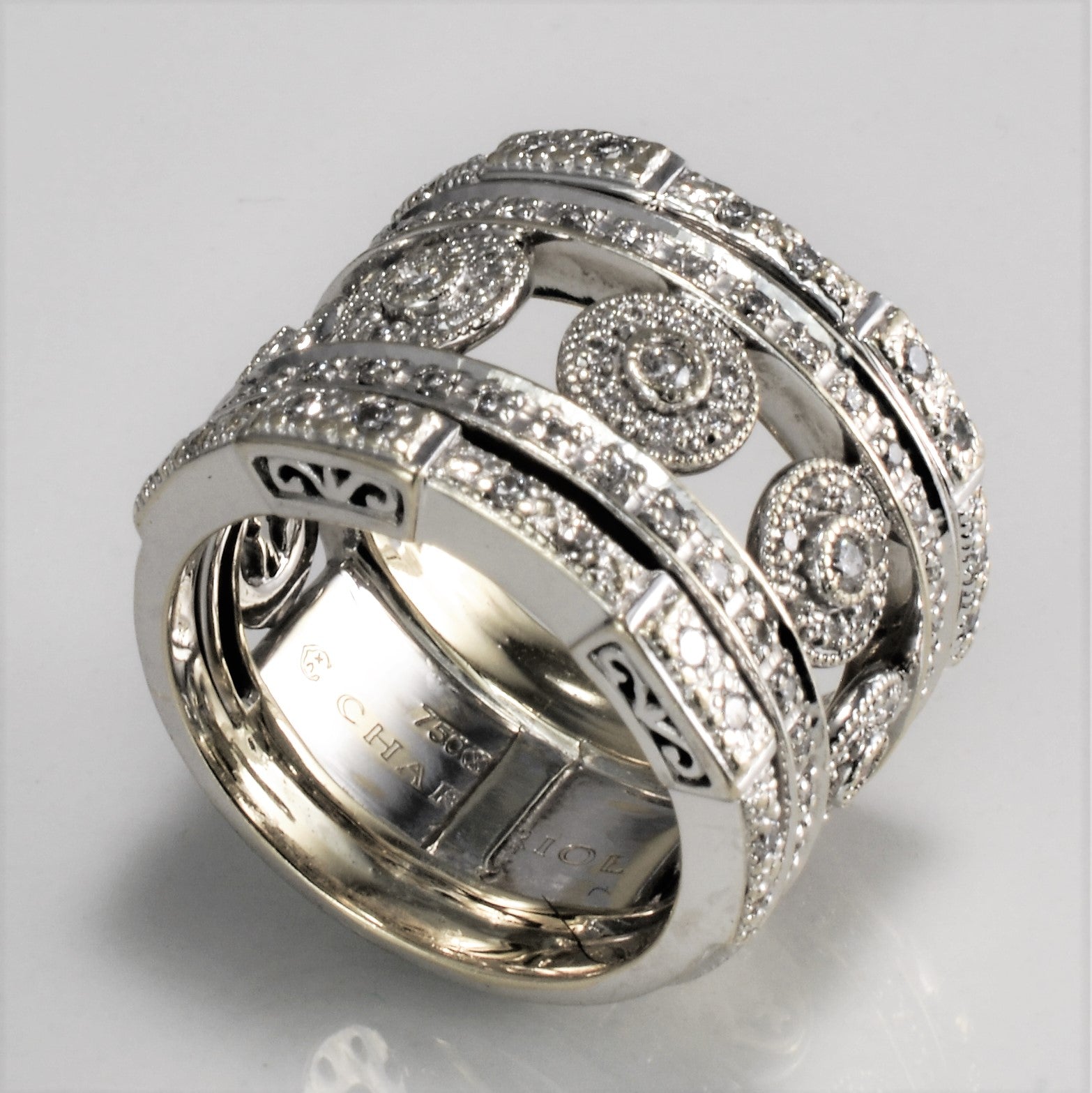 'Charriol' Diamond Wide Ring | 0.70 ctw, SZ 7 | - 100 Ways