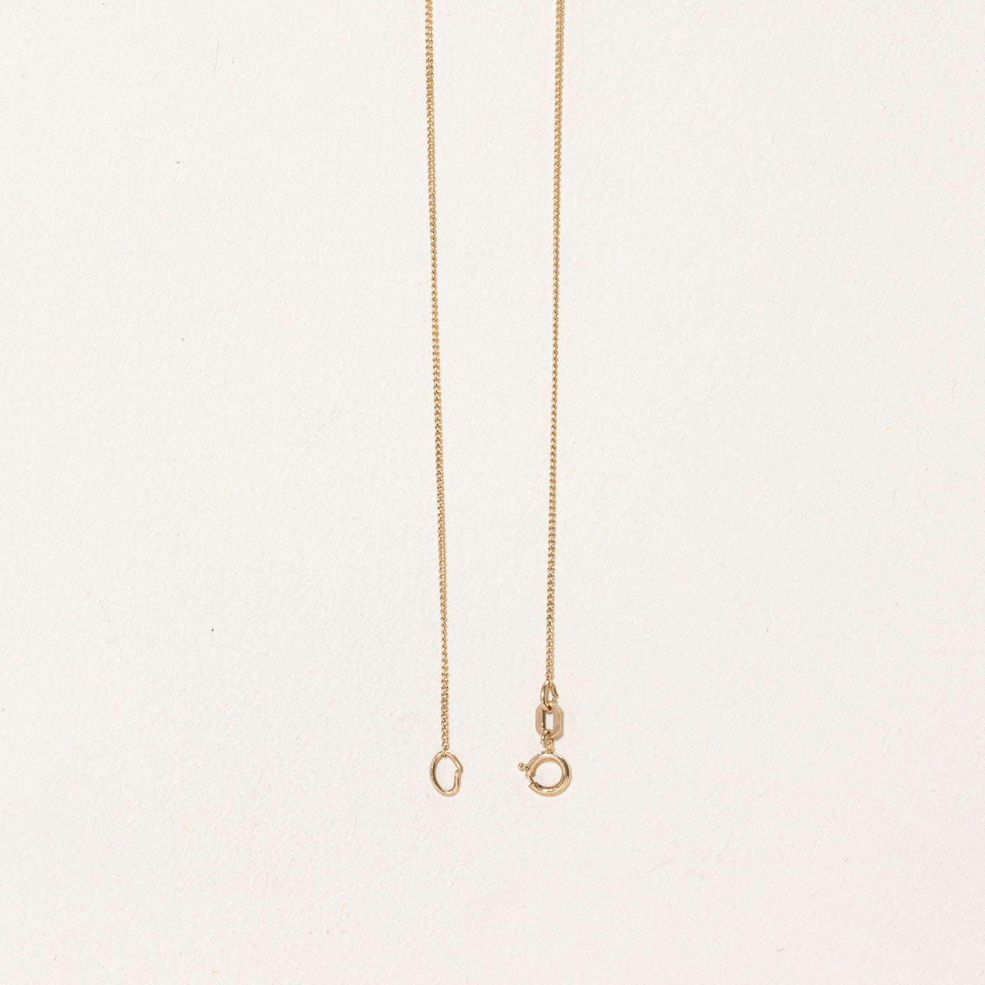 10k Yellow Gold Curb Link Chain | .80mm | 16"
