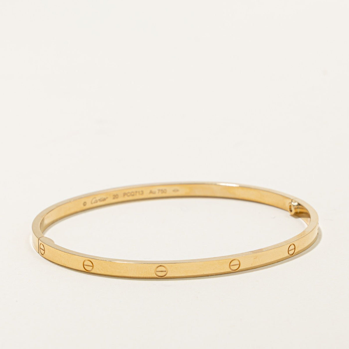 'Cartier' LOVE bracelet, Small Model Yellow Gold Bracelet | 7.5" SZ 20