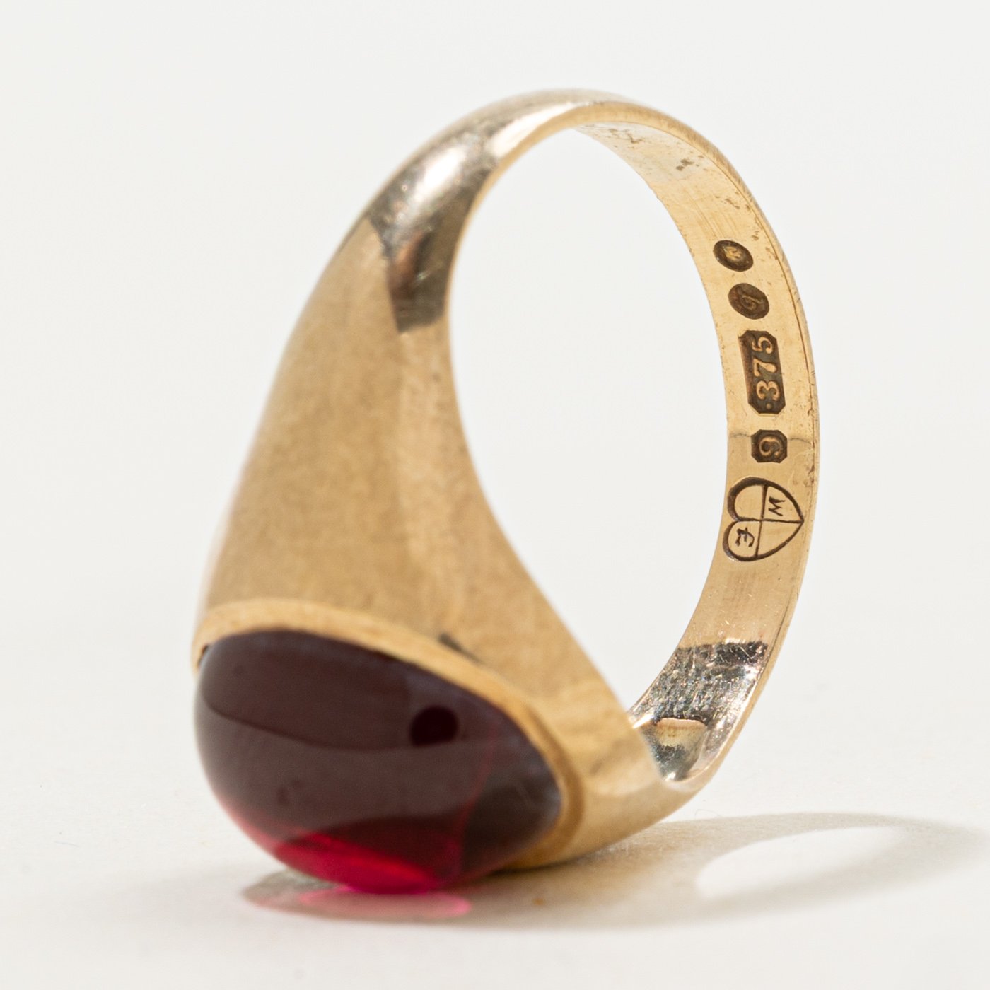 1970s 9K Ring with Synthetic Ruby