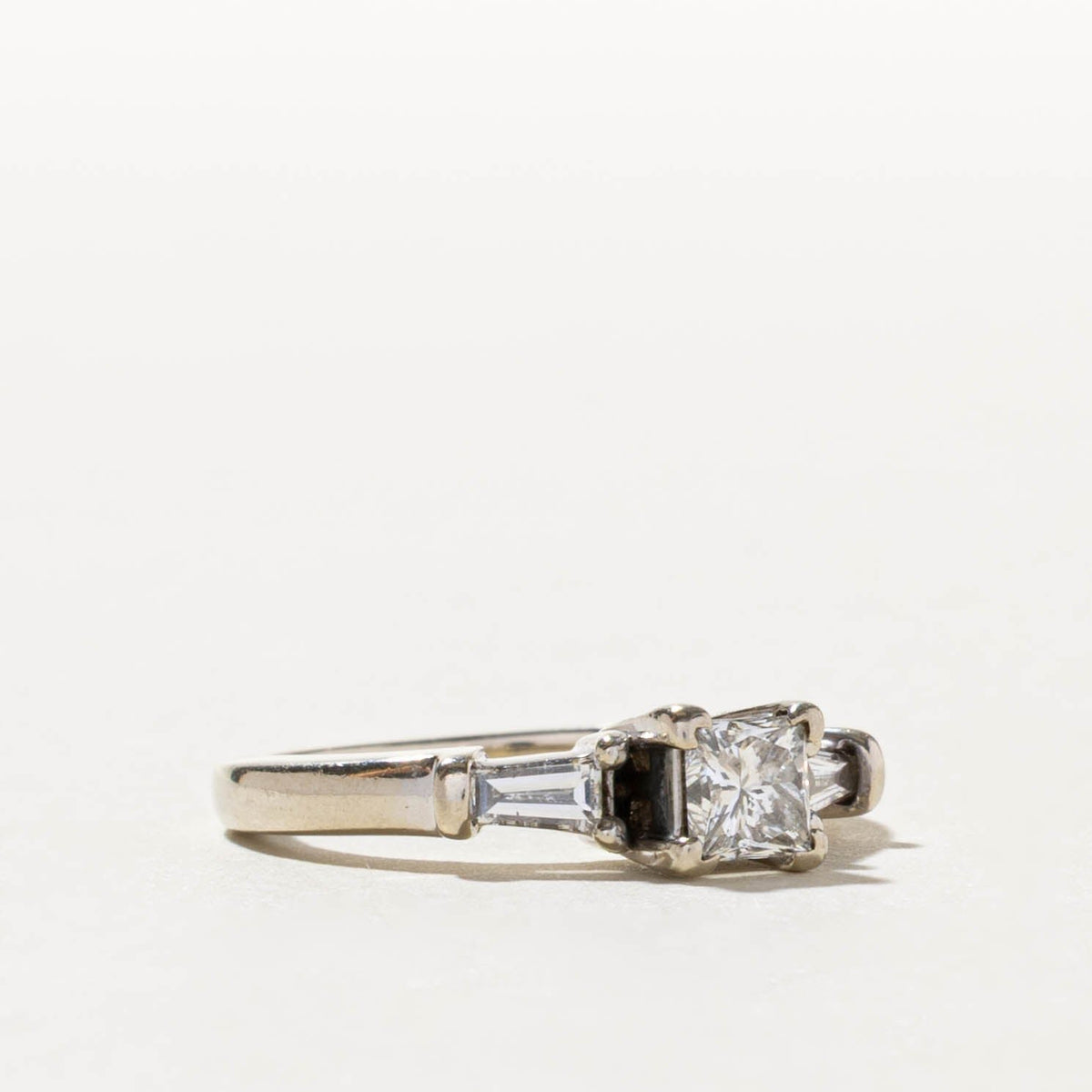 14k Princess Cut Diamond with Accents Engagement Ring | 0.58ctw | SZ 4