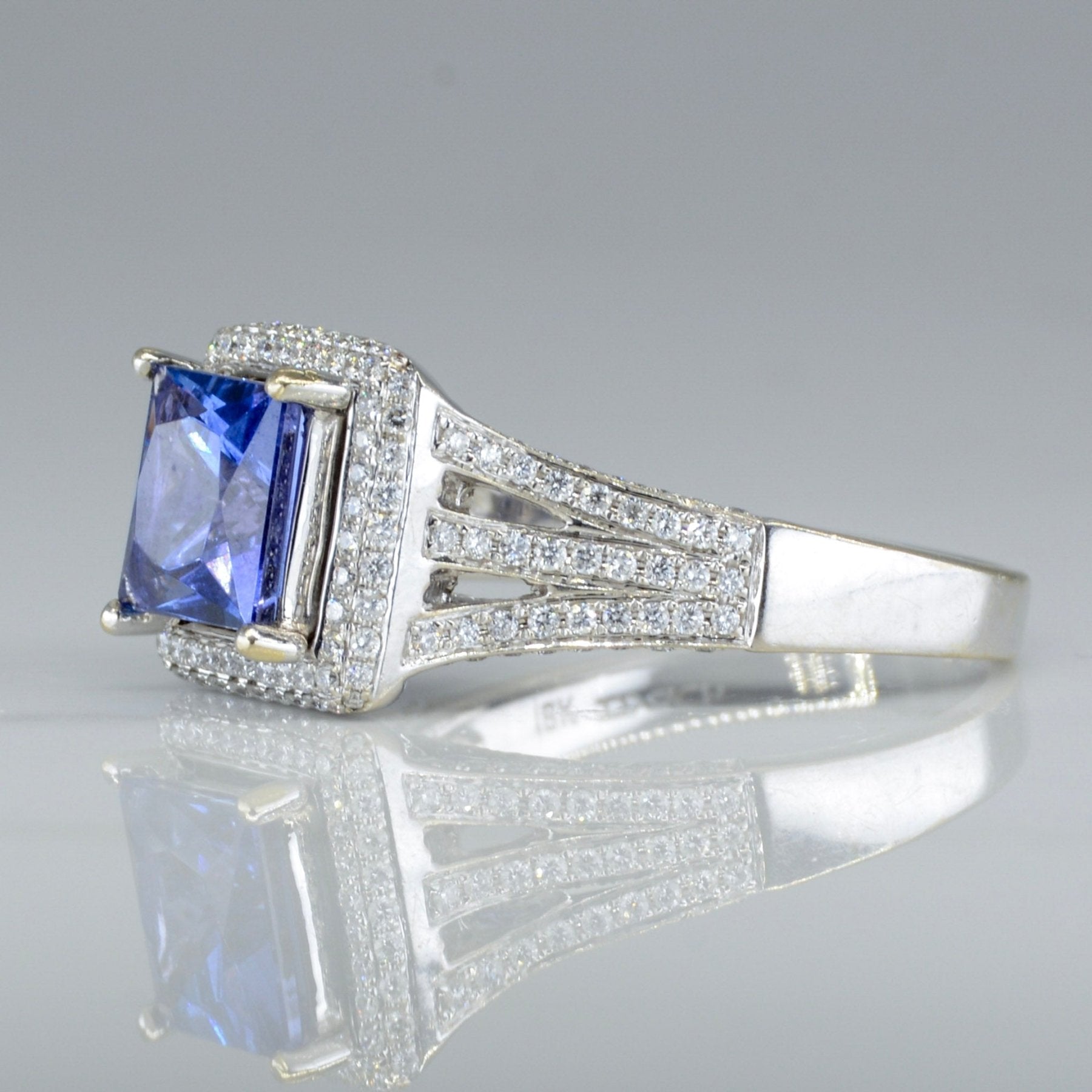 'Dyach' Tanzanite & Diamond Halo Ring | 2.86ct | SZ 7.75 | - 100 Ways