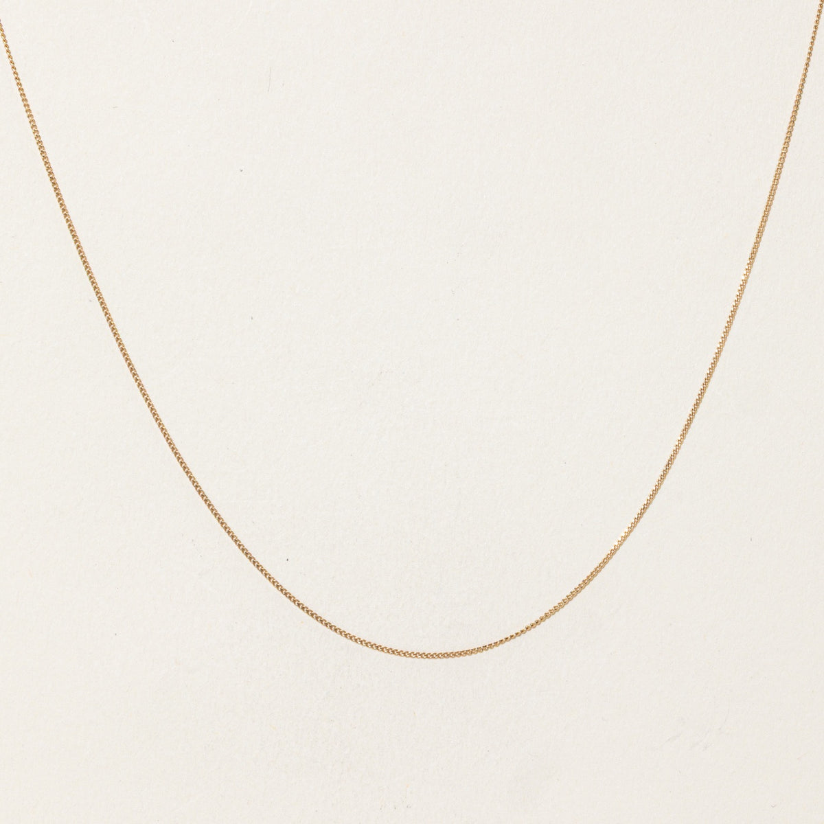 10k Yellow Gold Curb Link Chain | .80mm | 16"