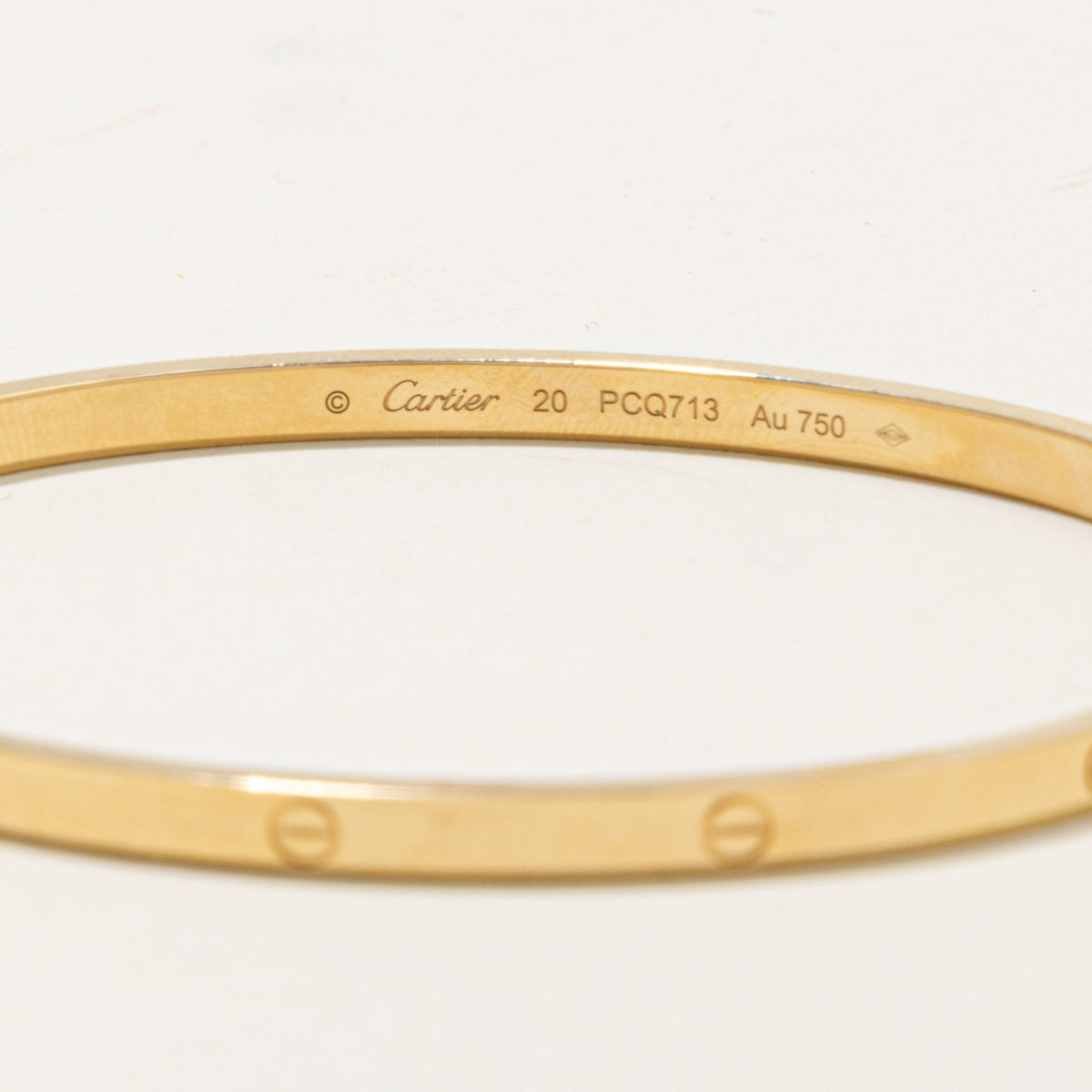 'Cartier' LOVE bracelet, Small Model Yellow Gold Bracelet | 7.5" SZ 20