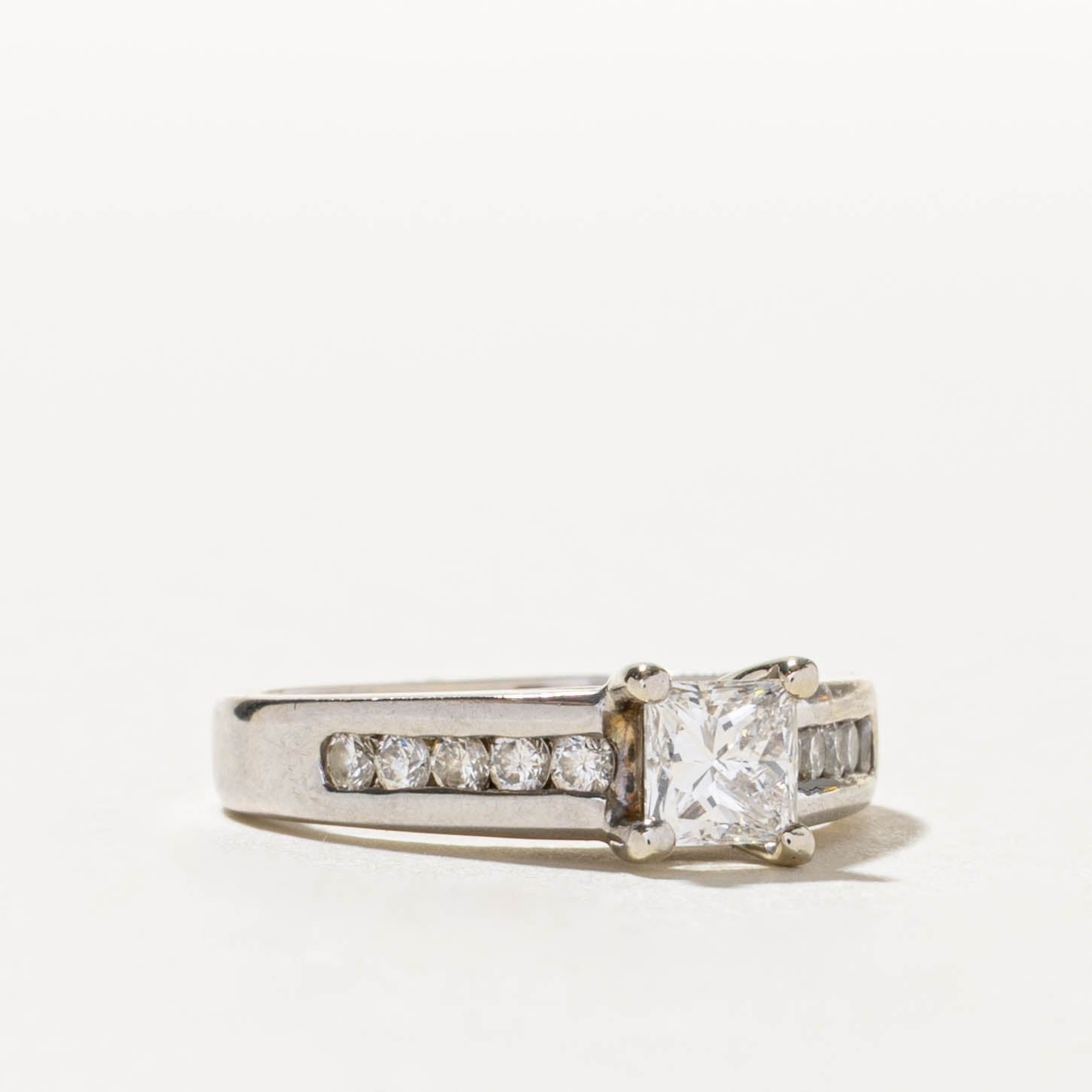 14k Princess Cut Diamond Chunky Cathedral Ring | 0.65ctw | SZ 4.5