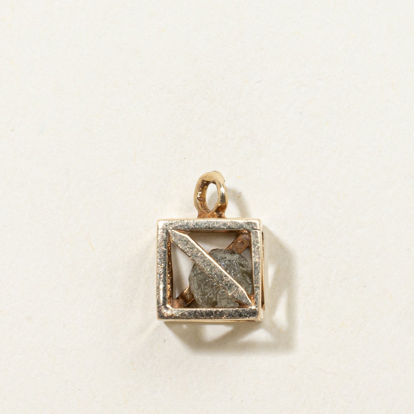 1970s 9K Pendants with 1ct Diamond