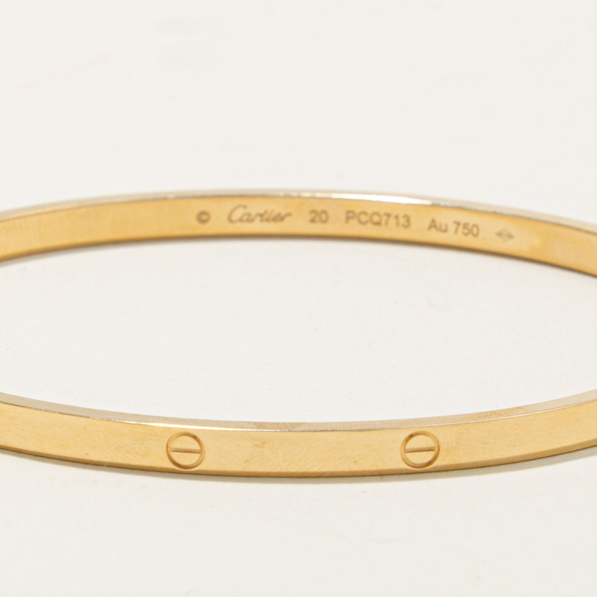 'Cartier' LOVE bracelet, Small Model Yellow Gold Bracelet | 7.5" SZ 20