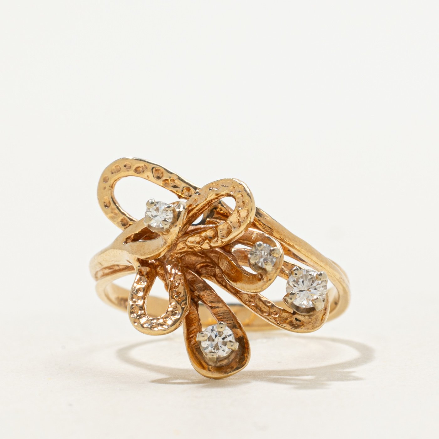 14K Ring with Diamond Accents