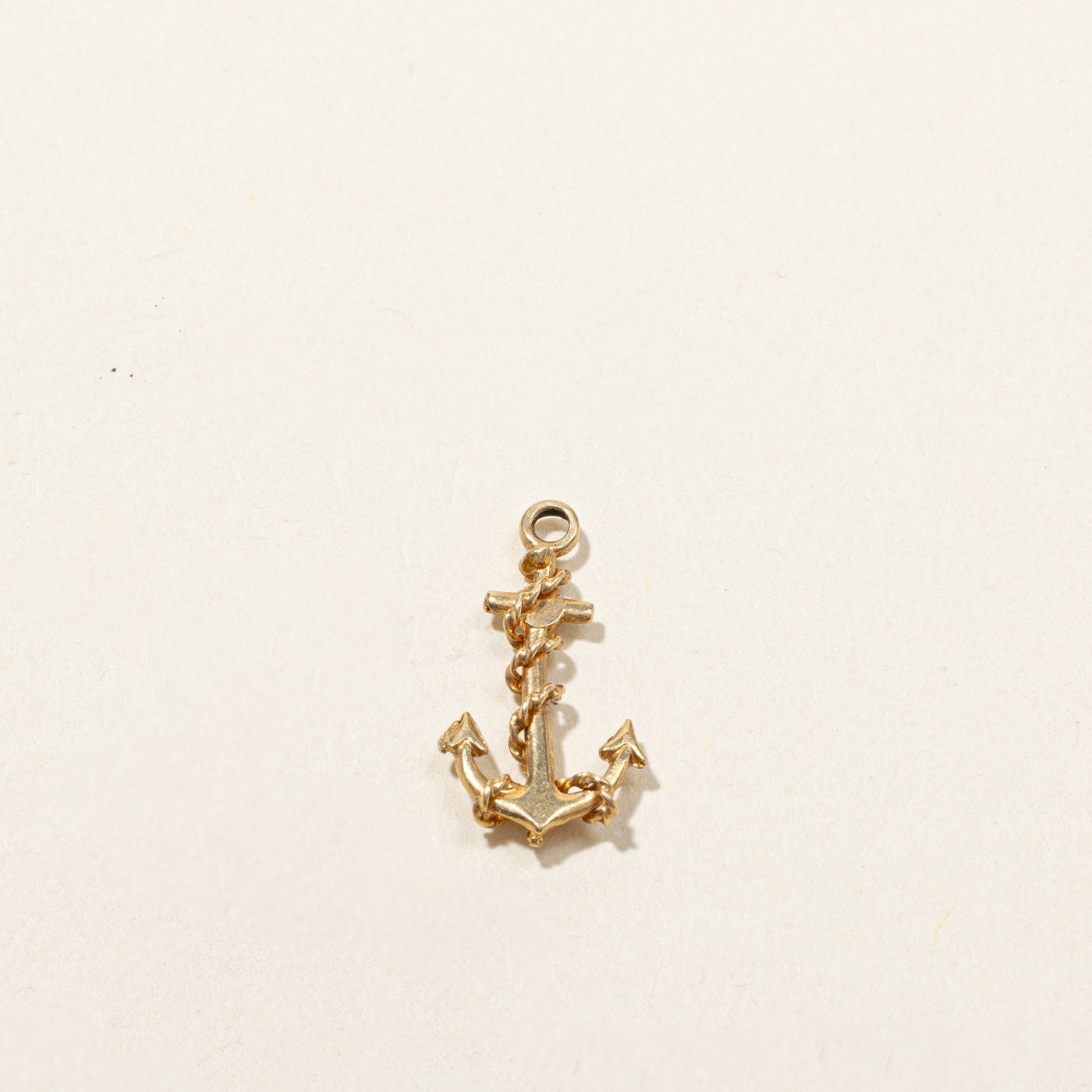 18k Gold Anchor Charm
