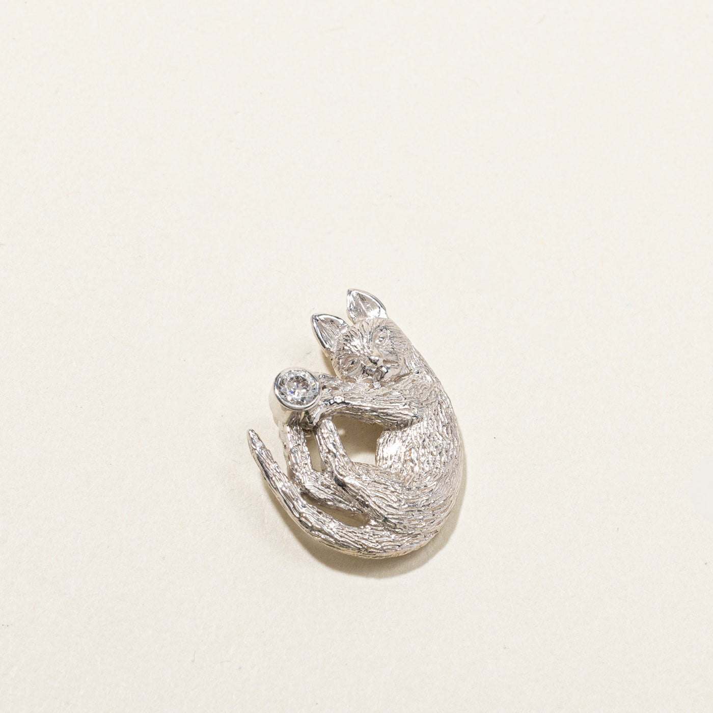 Diamond Cat Pendant | 0.14ct |