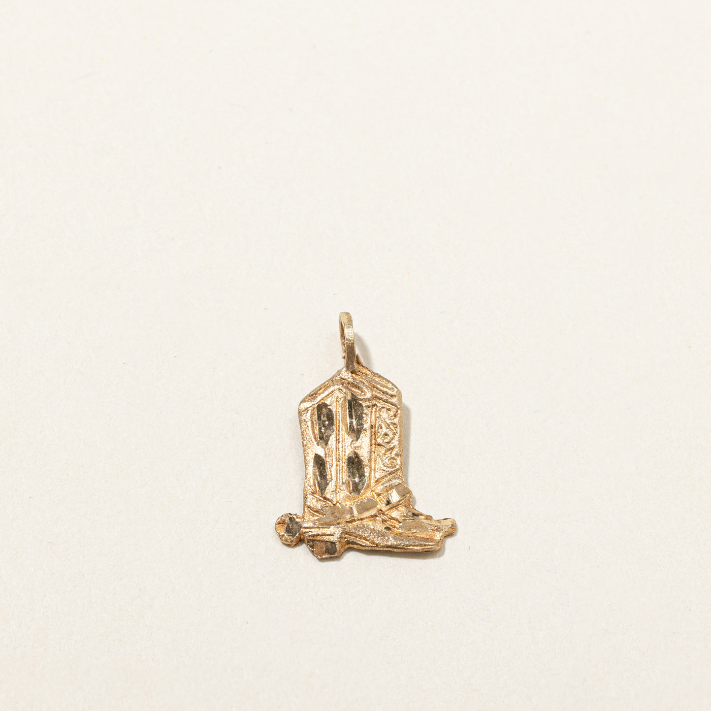 14k Gold Cowboy Shoes Charm