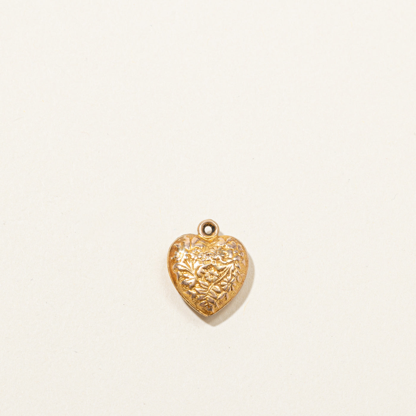 1967 London 9k Textured Heart Charm