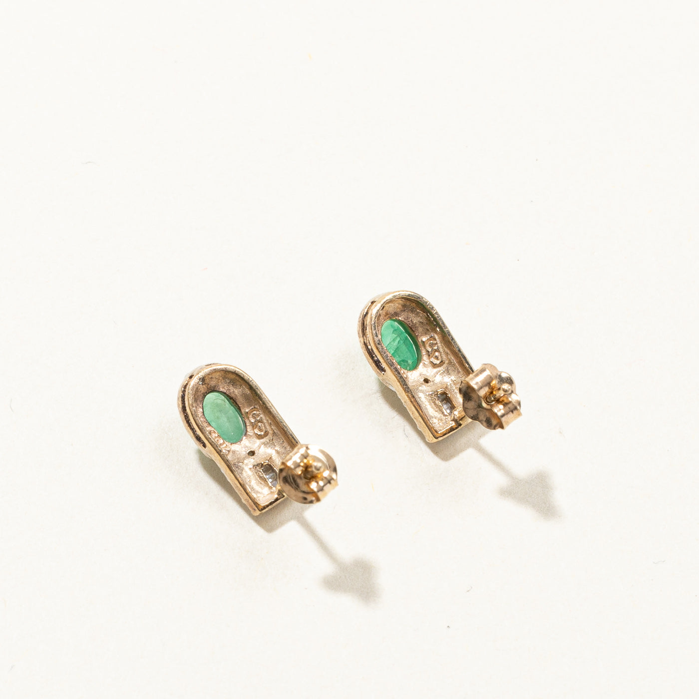 Emerald & Diamond Earrings | 0.30ctw | 0.12ctw |