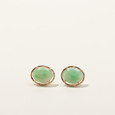 Jadeite Gold Earrings | 3.20ctw |