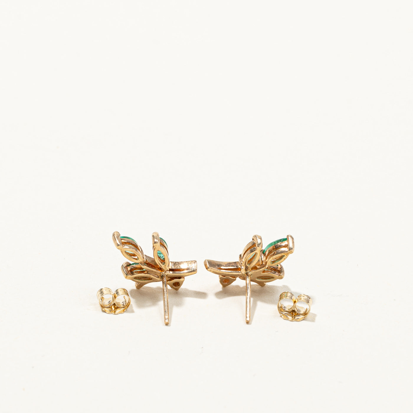 Emerald & Diamond Earrings | 0.20ctw | 0.04ctw |